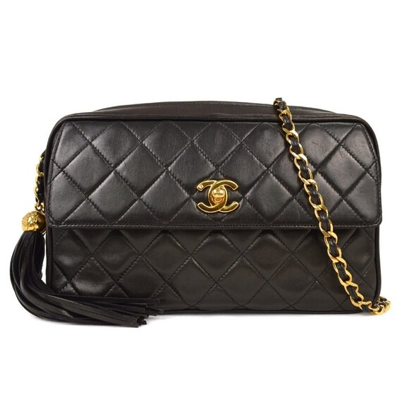 Chanel Black Lambskin Camera Bag Medium KQ00216 - Picture 1 of 8